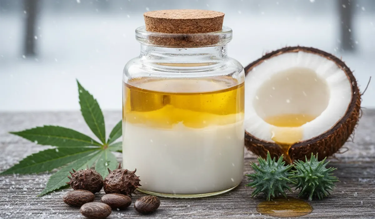 Castor oil vs coconut oil chapped lips winter