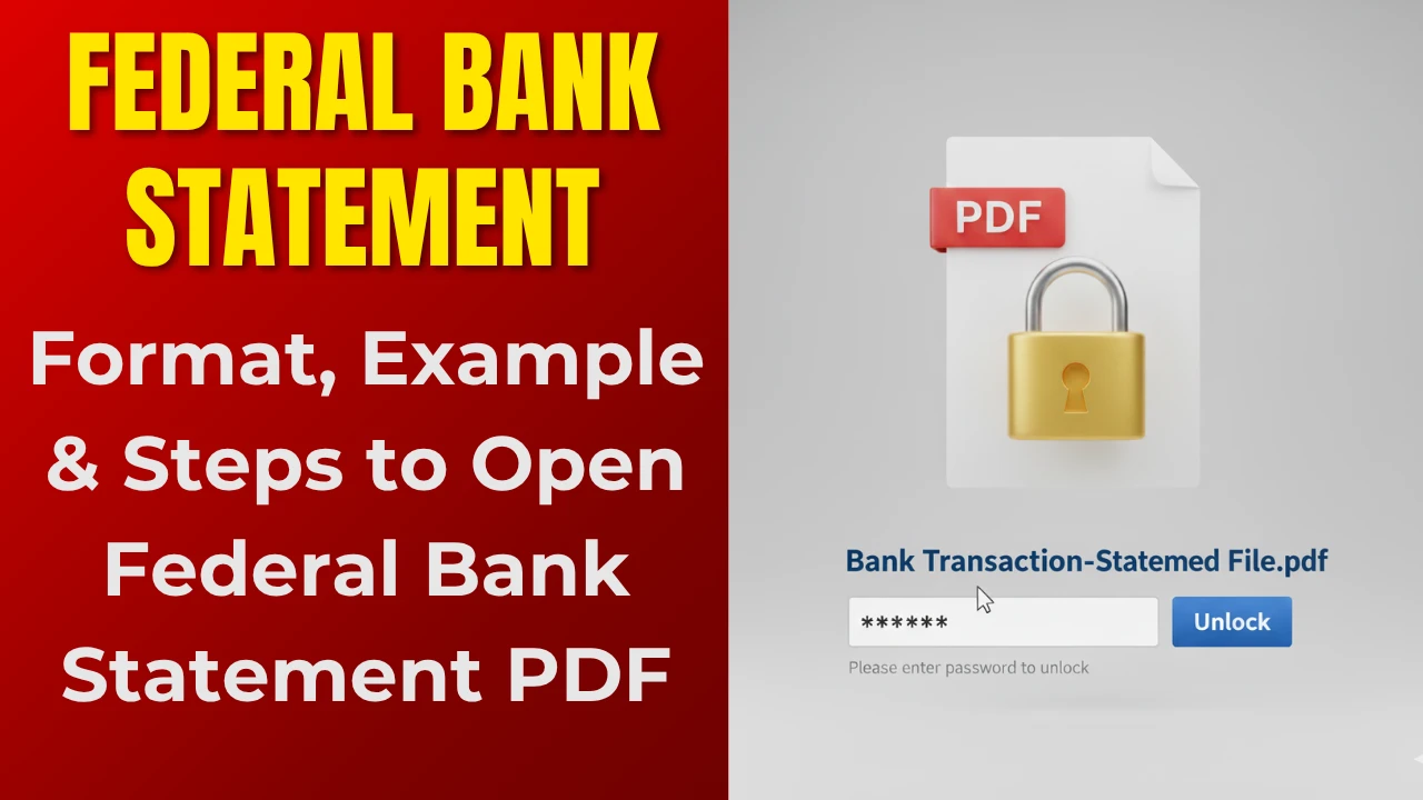 Federal bank statement password format