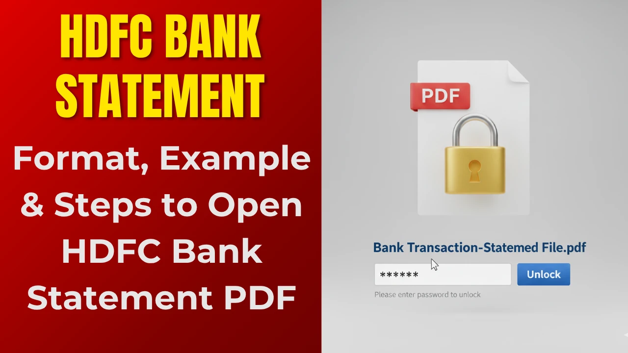 Hdfc bank statement password format