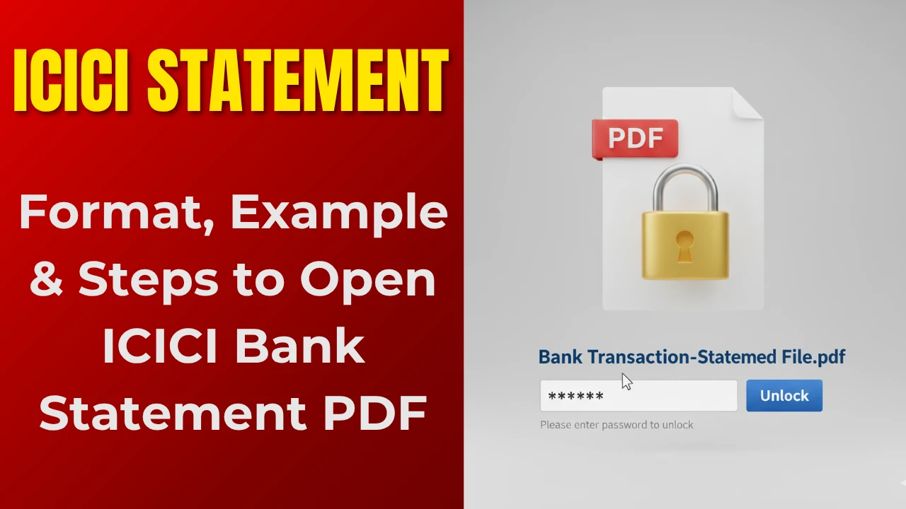 Icici bank statement password format