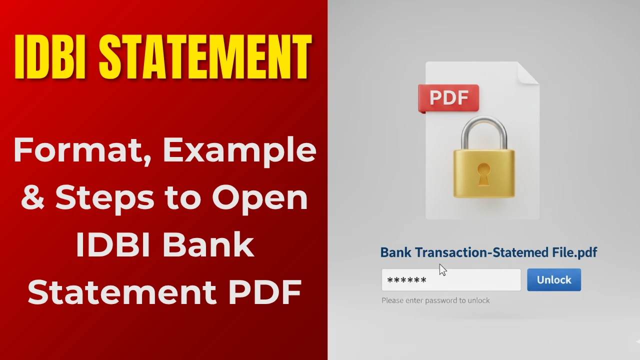 Idbi bank statement password format