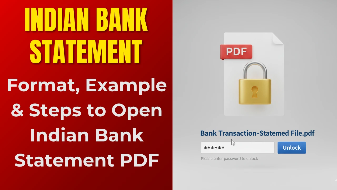 Indian bank statement password format