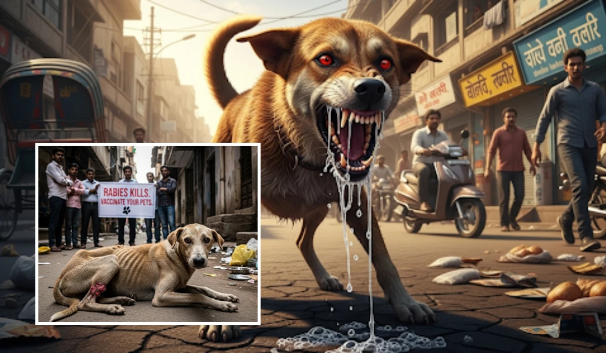 Rabies dog symptoms identification