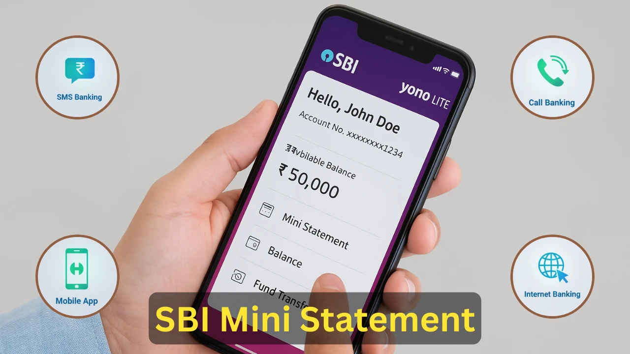 Sbi mini statement check methods