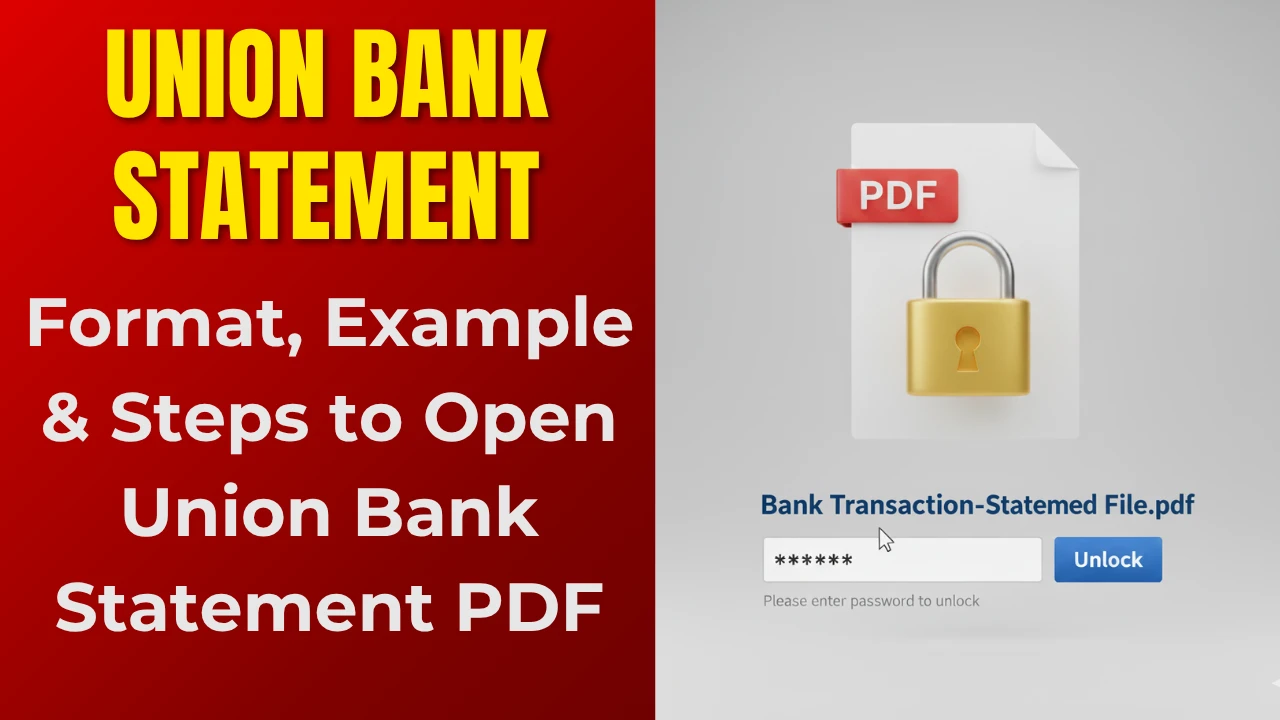 Union bank statement password format
