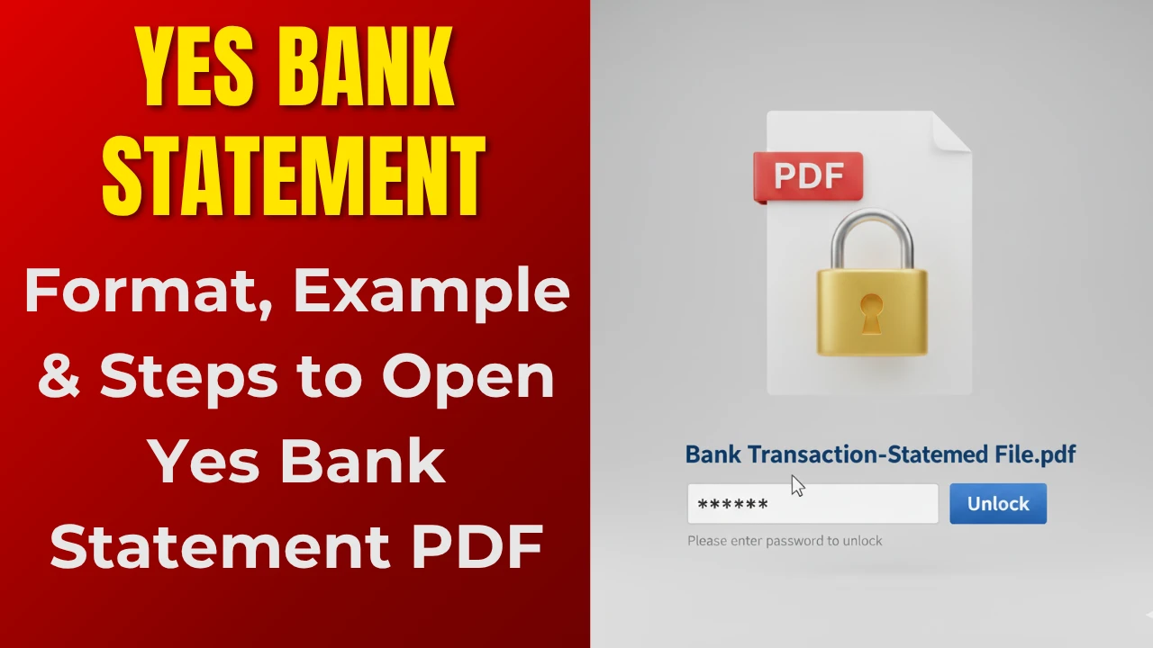 Yes bank statement password format